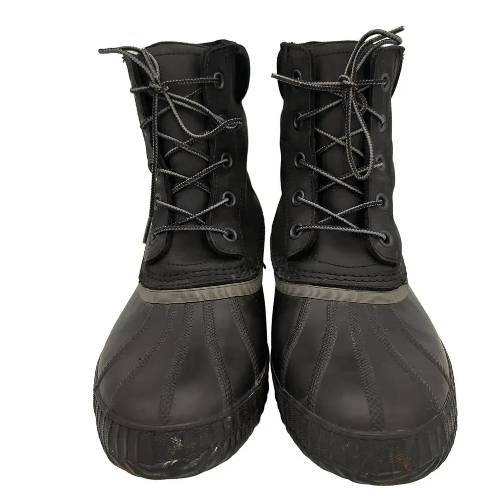 Sorel Men's Black Cheyanne II Lace Duck Boots Size 11